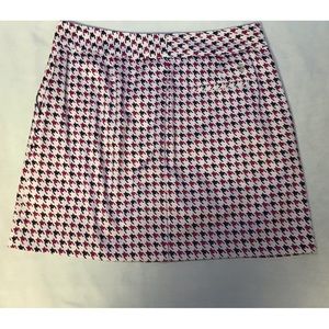 Izod Golf Skort, Women’s, 6, new w/o tags, pink/purple houndstooth